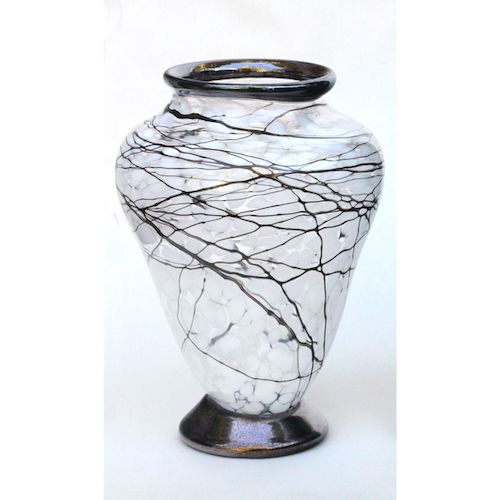 Click to view detail for DB-1022 Vase - Black and White Urn $75